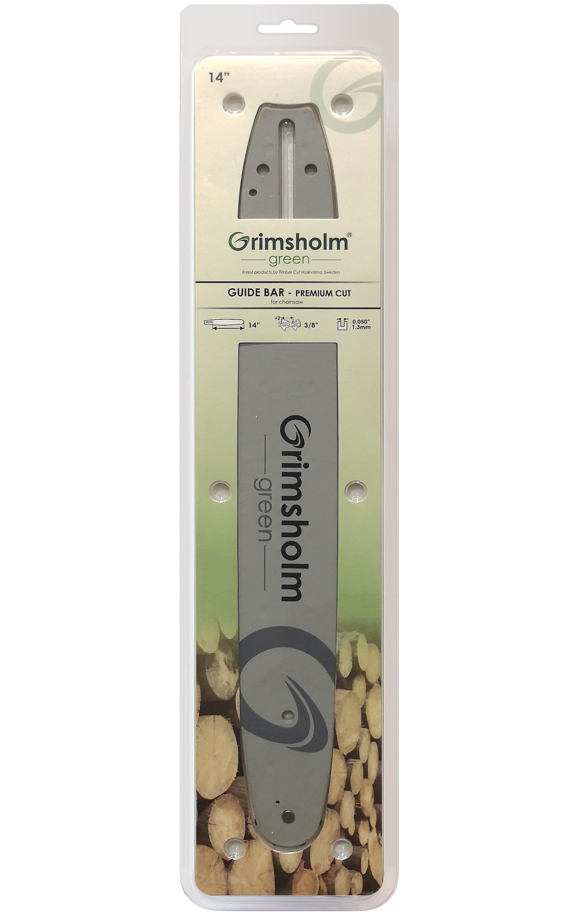 Grimsholm 14" 3/8" 1.3mm Premium Cut Motorsavssværd