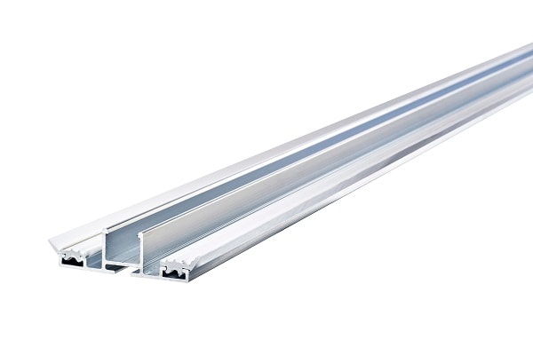 Rias alu midterprofil m/gummilister til 10 mm plader 60 x 6000 mm