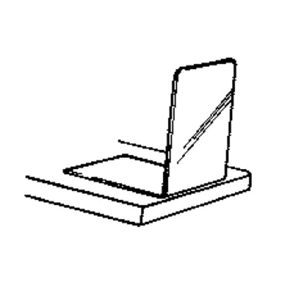 Elfa Classic bogstøtte i hvid, vinkel 13x13 cm