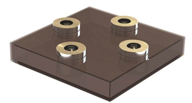 Neon Living Square Lighz lysestage i røgfarvet akryl