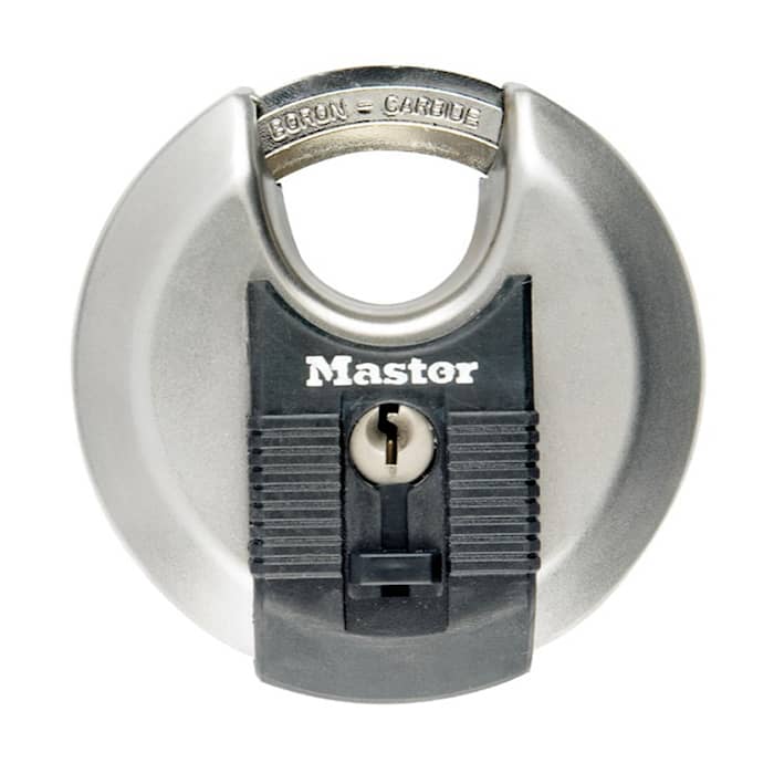 Master Lock Discus hængelås i stål, 70 mm med 4 stifter og skjult bøjle