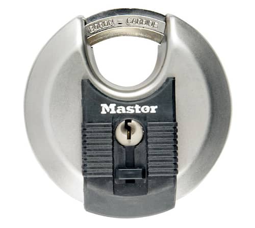 Master Lock Discus hængelås i stål, 70 mm med 4 stifter og skjult bøjle
