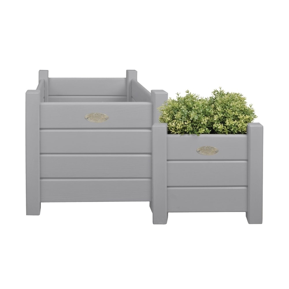 Esschert Design plantekassesæt med to kasser 40 x 40 x 40 cm