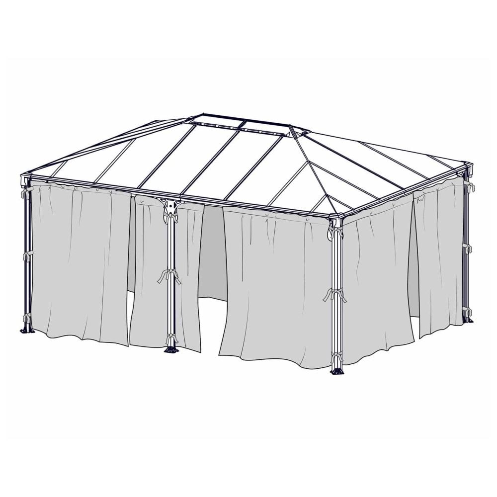 Palram - Canopia Martinique 5000 gardinsæt til havepavillon