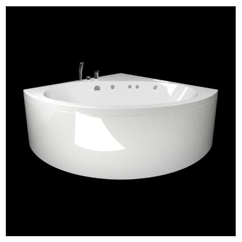 Westerbergs Norden 140 C badekar med front og armatur i karkant 140 x 140 cm