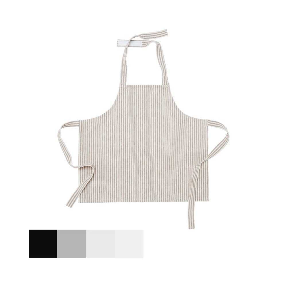 Svanefors Kitty børneforklæde i nougat/hvid 55 x 50 cm