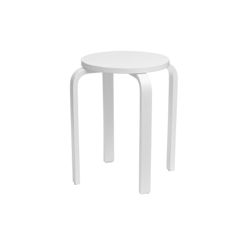 4living Basic skammel i hvid Ø32 cm