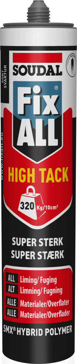 Soudal Fix ALL High Tack fugeklæber hybrid polymer sort 290 ml