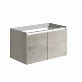 Allibert Pesaro underskab med 2 låger og soft close pale betongrå 80 cm