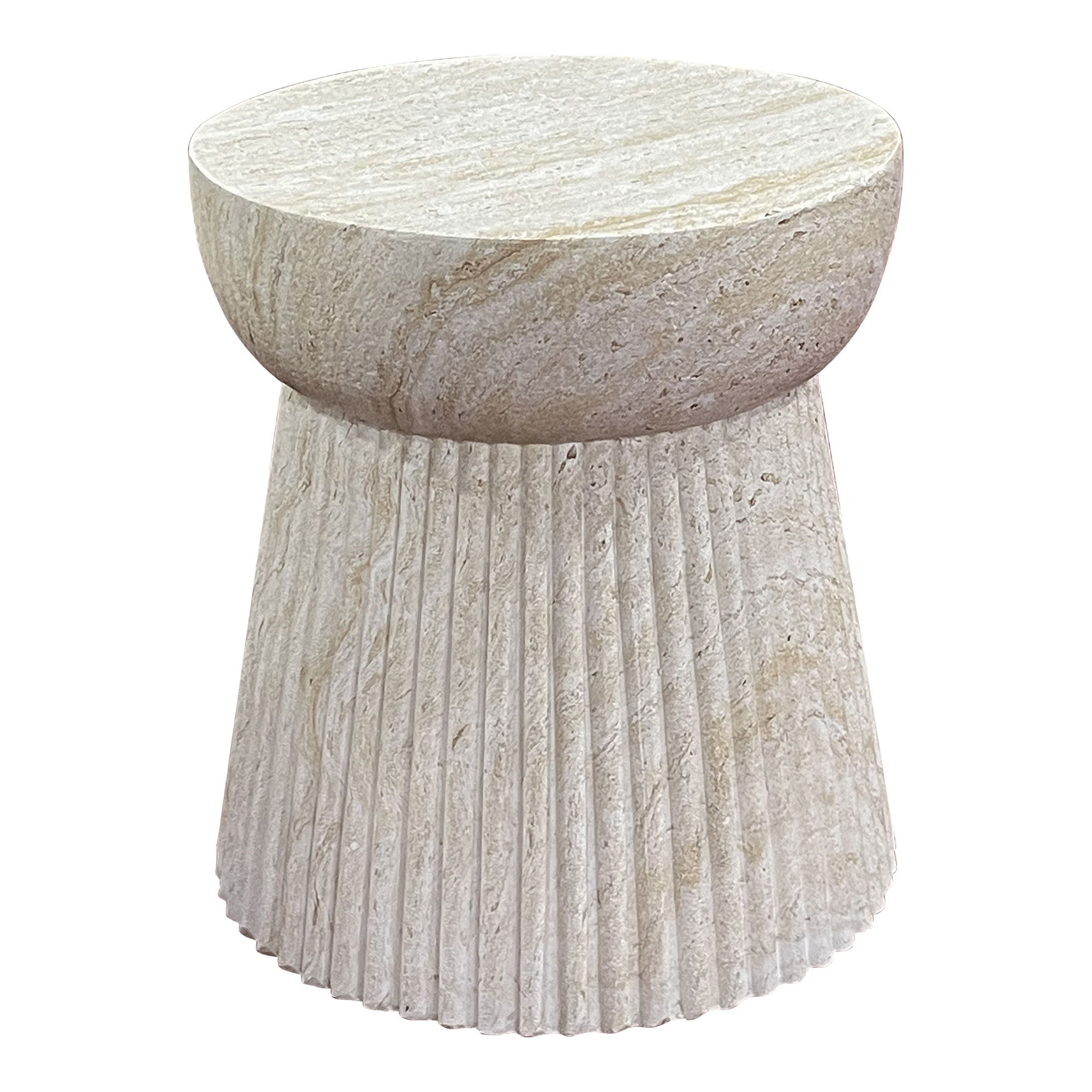 House Nordic Bonn sidebord i fiberclay med rillet design Ø37 x 43 cm