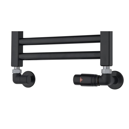 TVS returventilsæt vinkel i sort, retur højre