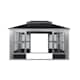 Sojag Bolata 10x14 havepavillon i antracit/grå med ståltag 289 x 423 x 292 cm