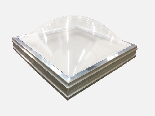 Ovenlys 4 lags klar ovenlyskuppel 60 x 60 cm