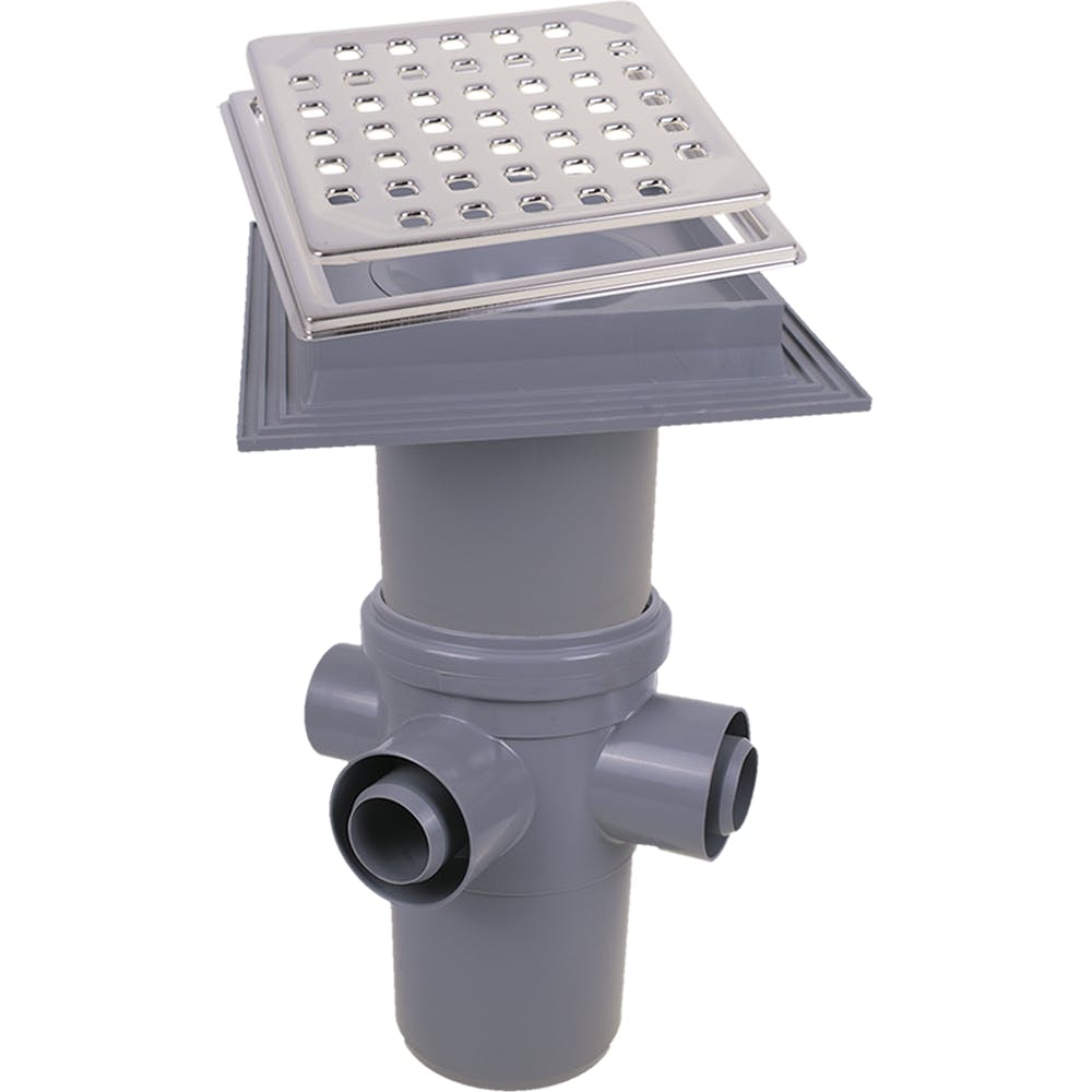 Purus Maxiflex gulvafløb med 4 sideløb 110 mm