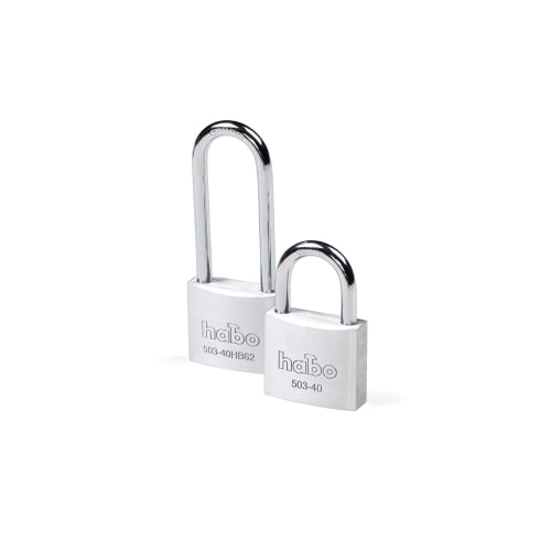 Habo hængelås massiv aluminium 40 mm 503-40 / 503-40HB62 2 stk.