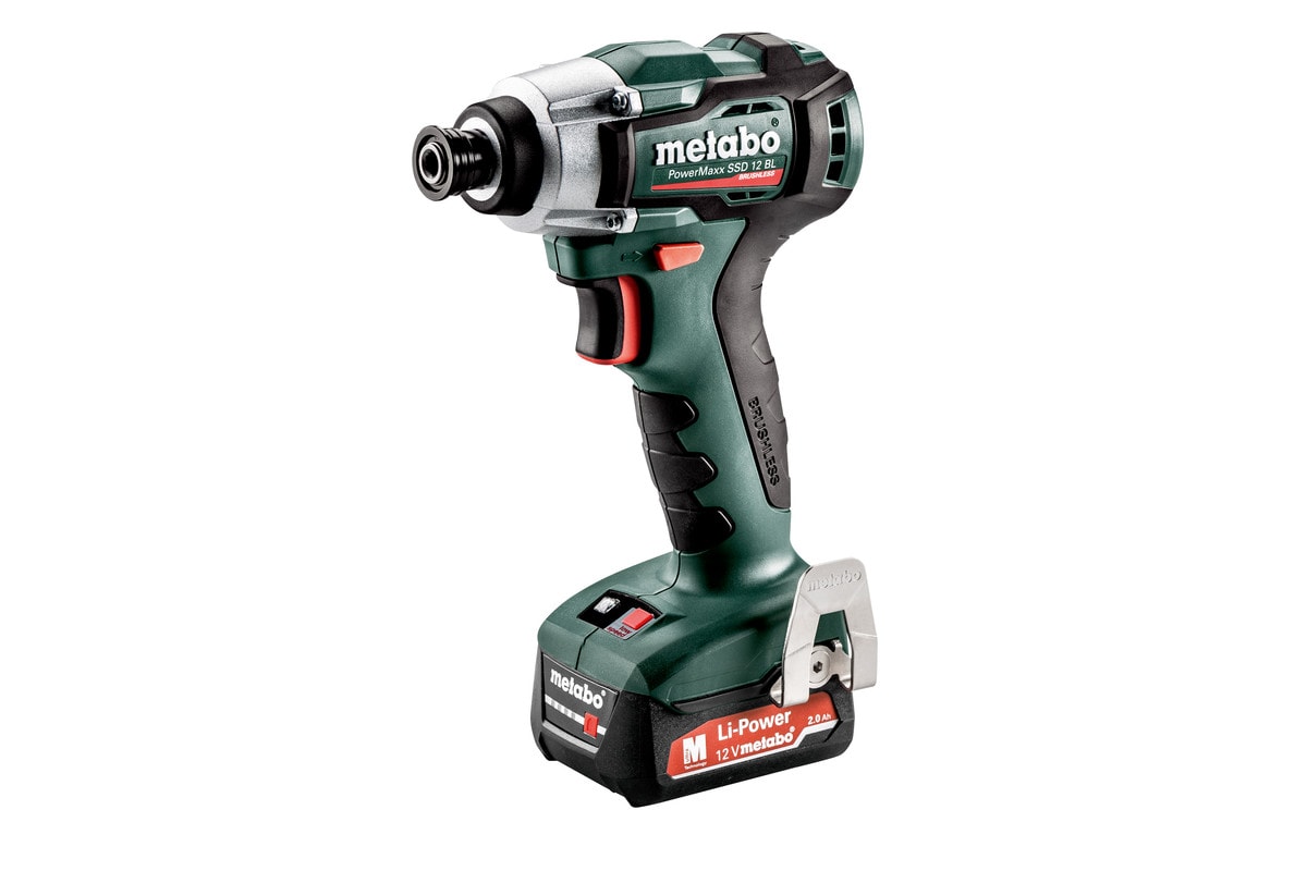 Metabo slagskruetrækker PowerMaxx SSD 12 BL med 2x2Ah batterier og lader