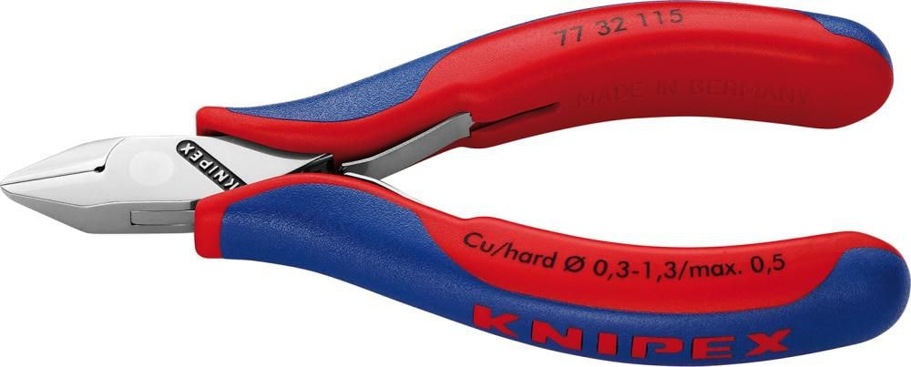 Knipex elektronik-skævbider med flerkomponent greb spids 115 mm