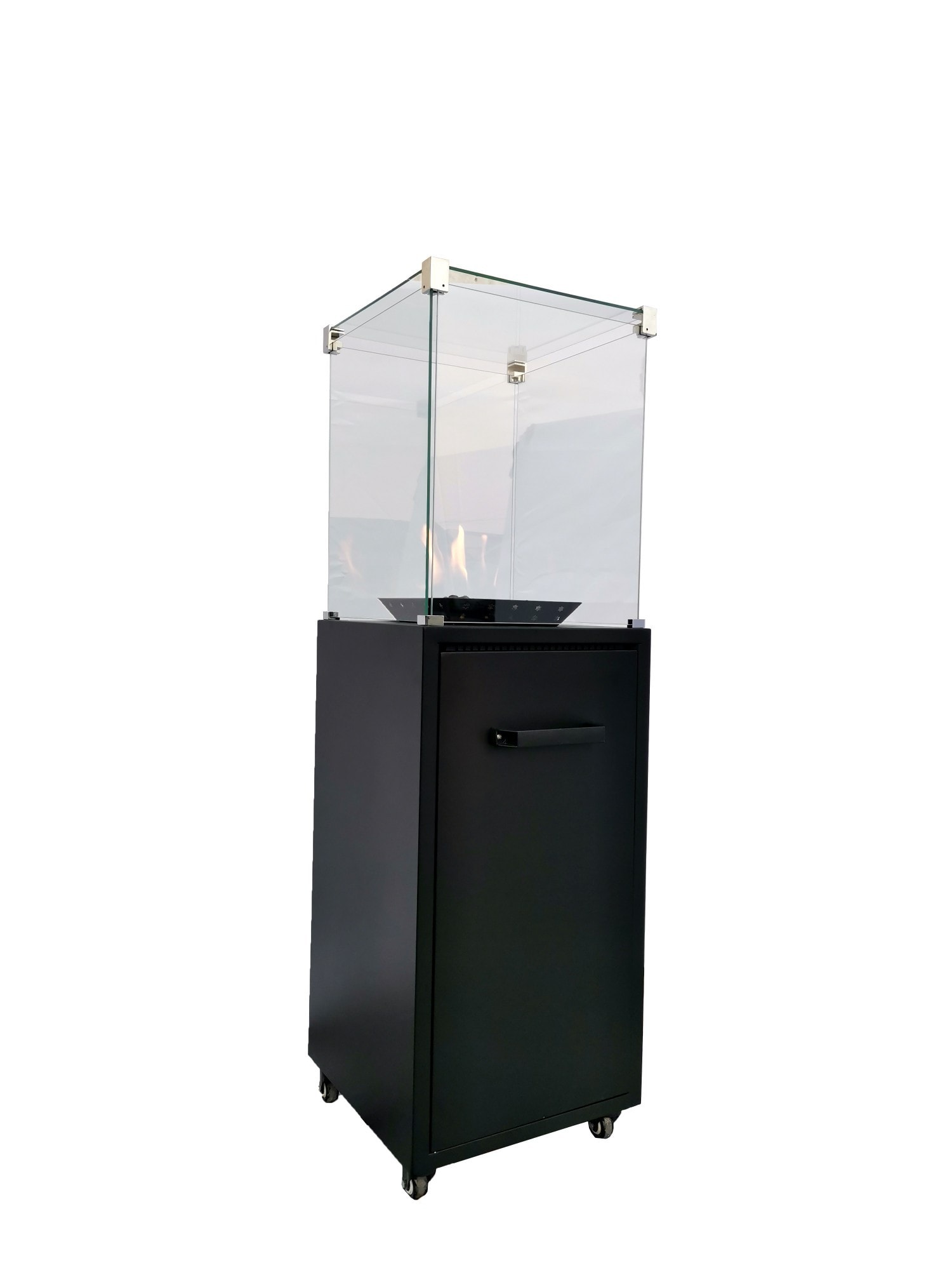 Muztag Malaga terrassevarmer i sort til gas D43 x H140 x L43 cm