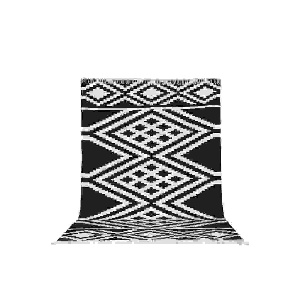 Venture Design Indari tæppe i sort og hvid uld 170 x 240 cm