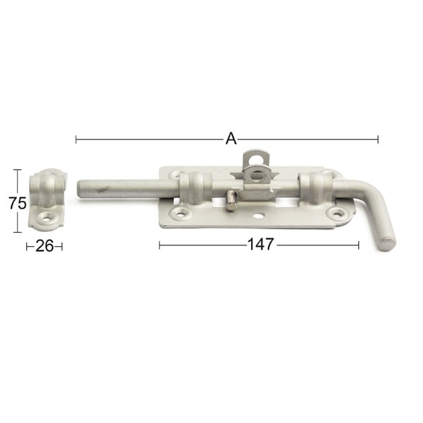 Habo Skudrigle Låsbar varmforzinket 495 mm