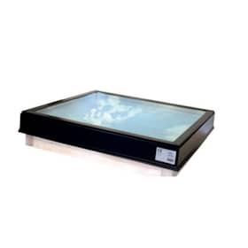 Glas planlys 2-lags termo ovenlys med fast trækarm 60 x 60 cm
