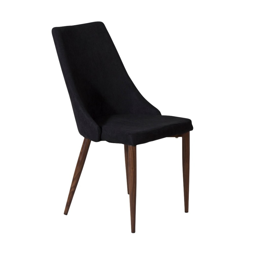 Venture Design Leone spisebordsstol i valnødlook og sort stof