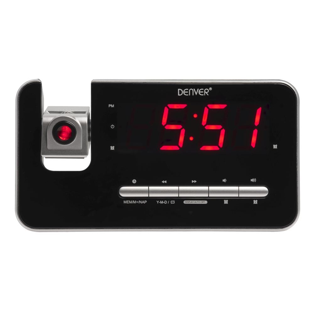 Denver CRP-618 FM clockradio med projektor