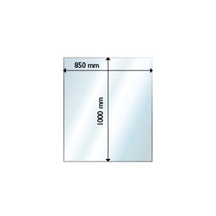 Aduro rektangel gulvplade i 6 mm glas 1000 x 850 mm