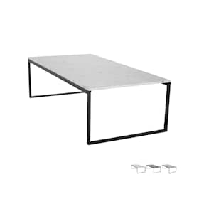 Venture Design Estelle sofabord i sort og grå marmor 120 x 60 cm