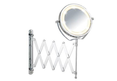 Wenko Brolo LED kosmetikspejl på saksearm x3 forstørrelse Ø18,5 cm