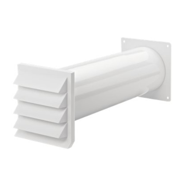 Murgennemføring i hvid komplet inkl. modtryksspjæld