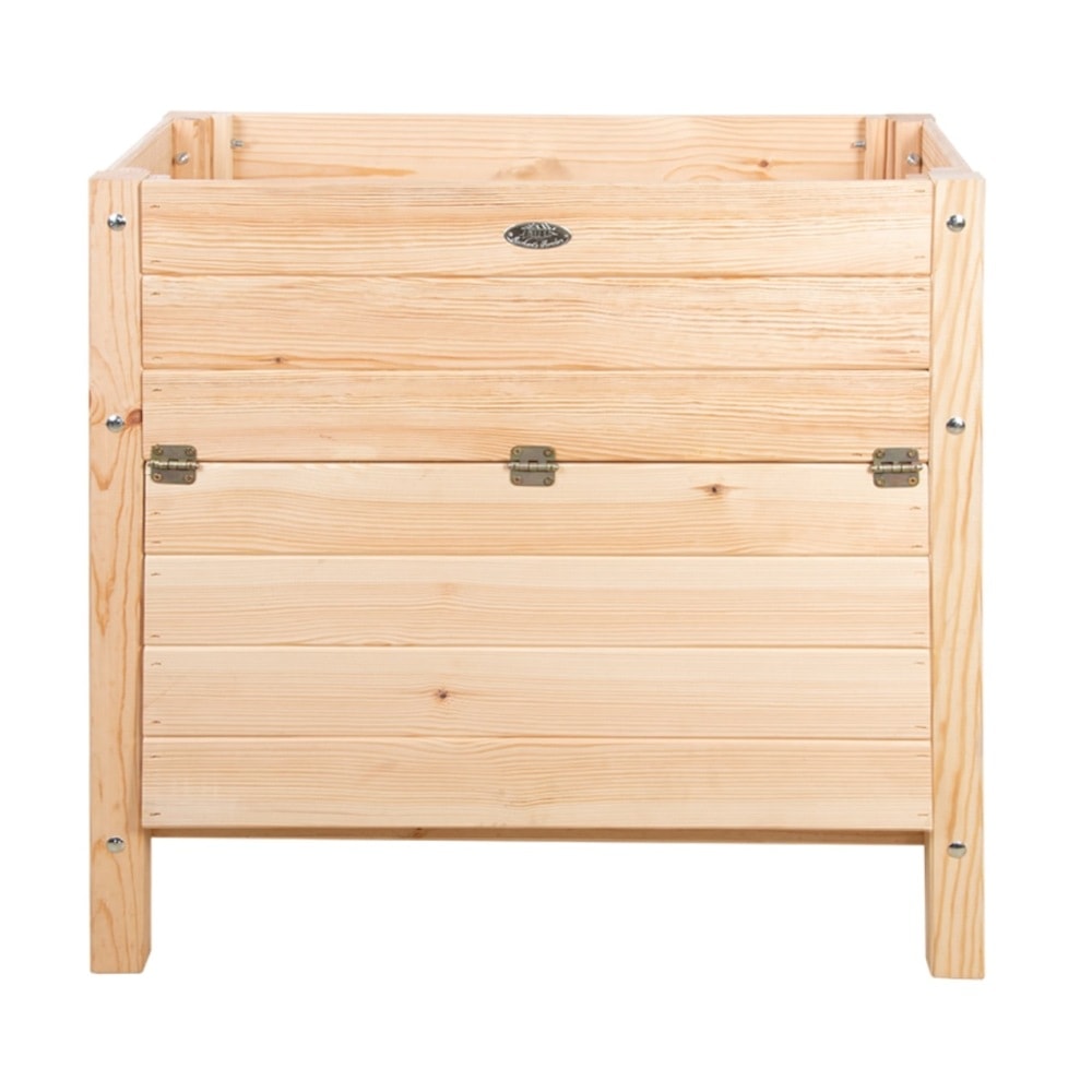 Esschert Design højbed med depotrum og plantedug kraftig gran 40x79x78 cm