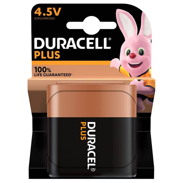 Duracell plus power batteri 4,5V 3LR12.Pakke med 1 stk.