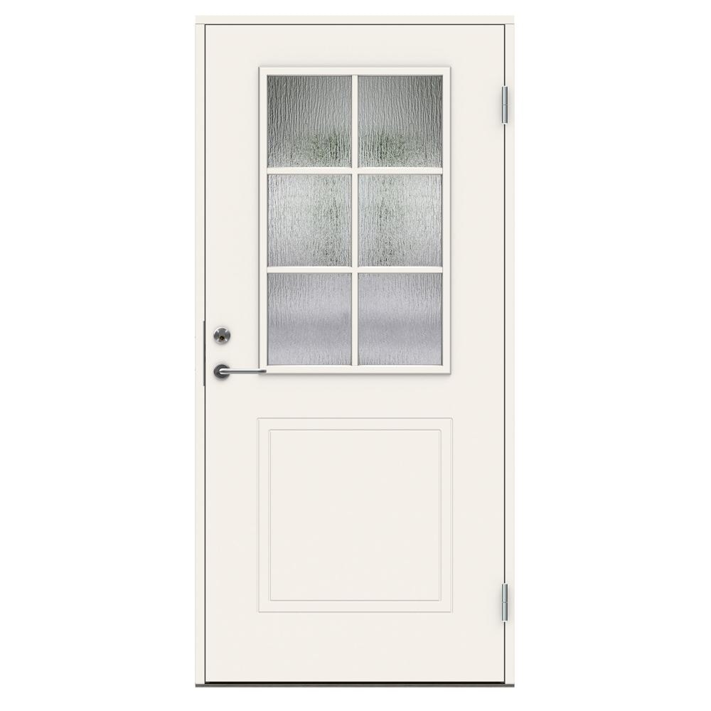 Swedoor Facadedør P-400 m/glas, 3-punktlås og karm 115 mm 94,8x211,5 cm HØJRE