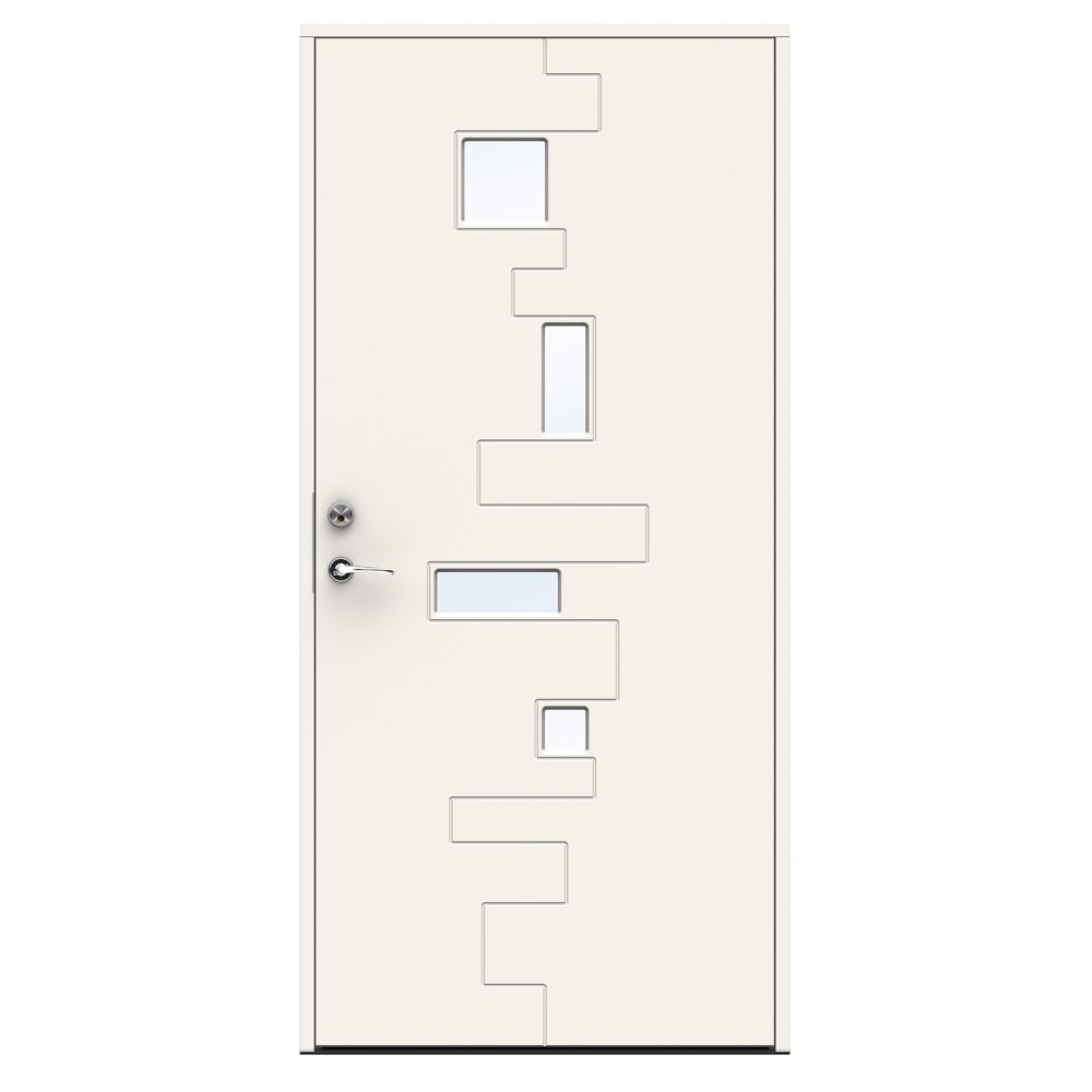 Yderdør, Swedoor Character PULSE Indadg. m/karm HVID H. Udv. karmmål 948x2115 mm