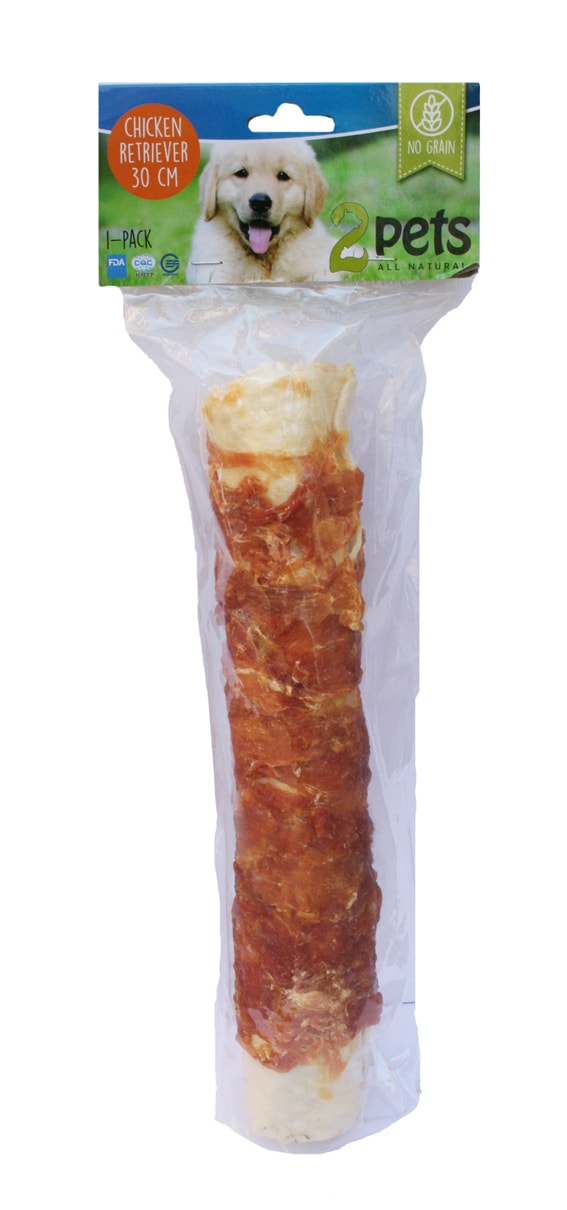 2Pets Retrievertyggeben m/kylling 30 cm ca. 300-310 g