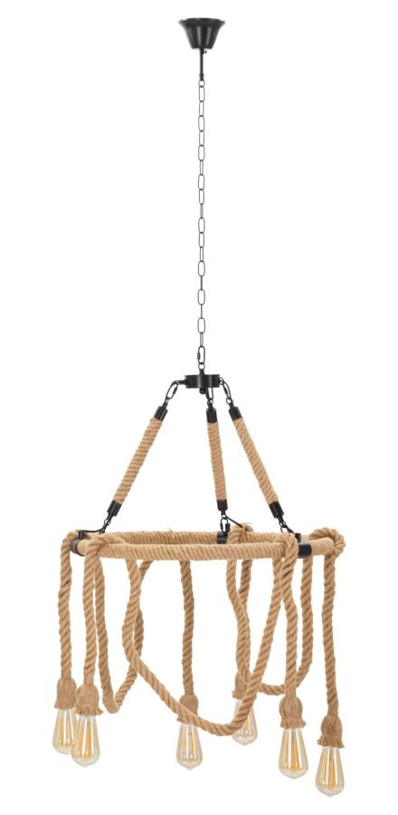 Mauro Ferretti Rope Circle loftlampe E27 Ø64 x 90 cm