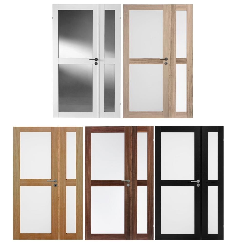 Swedoor Advanced-Line Unique GW02L+GW02L fyldningsdør 40 mm med glas