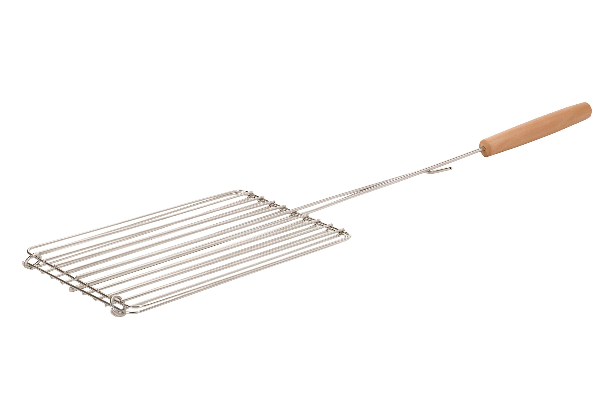 Muurikka grillrist/grillkurv med træhåndtag