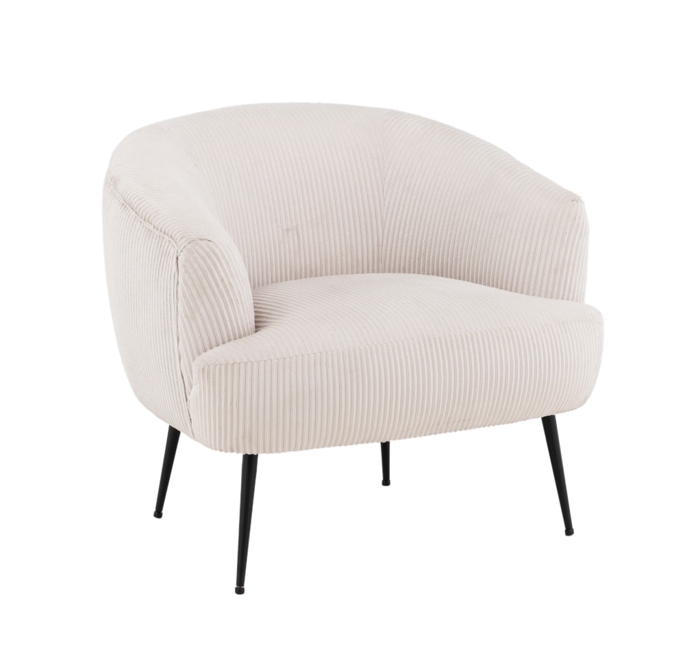 Venture Design Derry lænestol i sort/mørkegrå teddystof