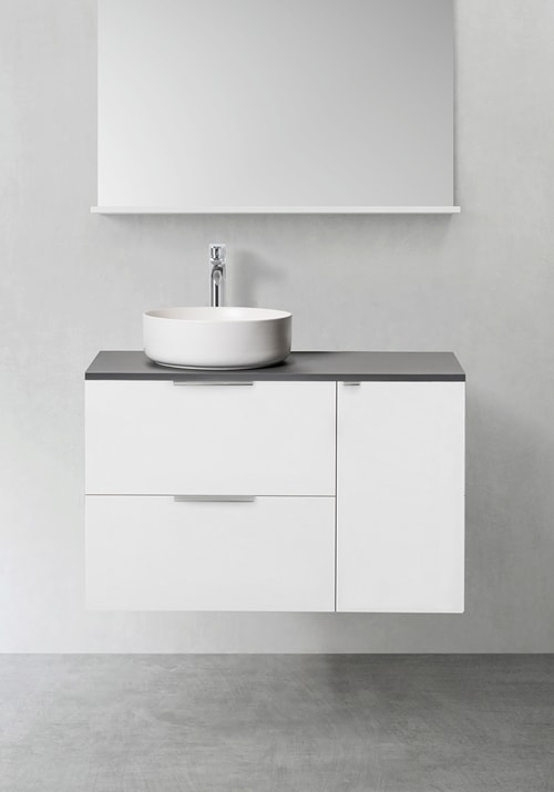 Hafa Shape 900 underskab med 300 sidemodul i grå med push-open