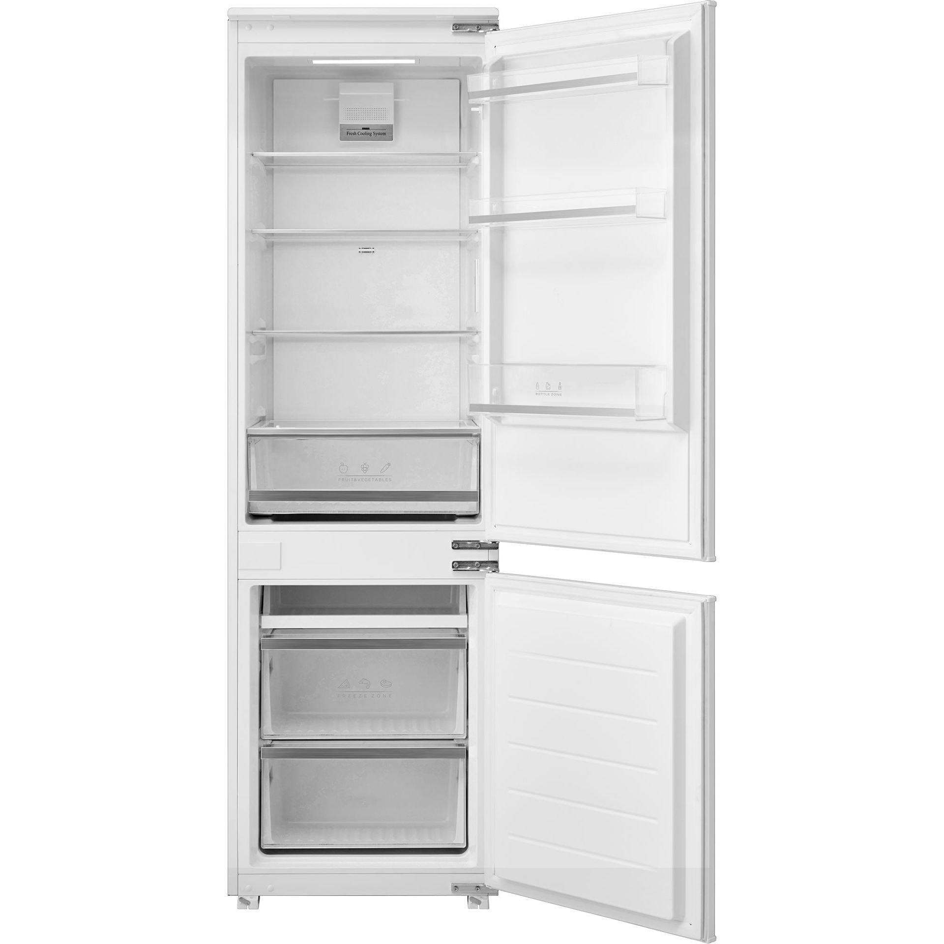 Scandomestic CBI247NFWE integrerbart kølefryseskab hvid 248L