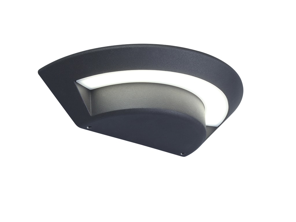 Lutec Ghost LED væglampe i mørkegrå/frost 7,5W IP54