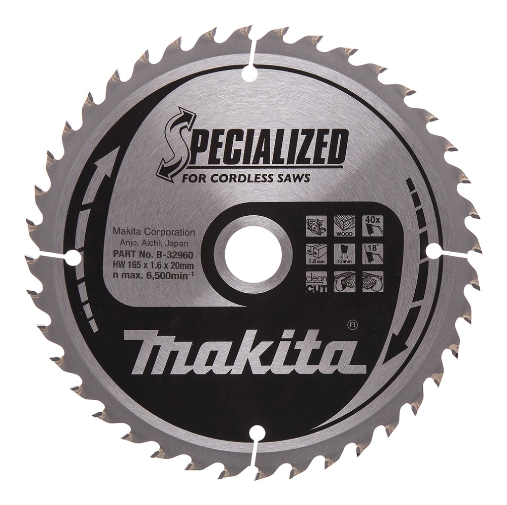 Makita savklinge til træ 165x20x1,6mm 40T