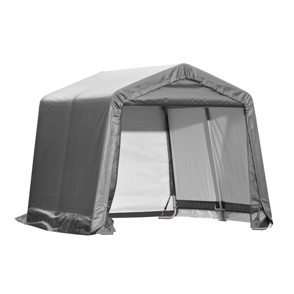Shelterlogic opbevaringstelt / teltskur grå 9 m2 - Garage / Carport / Redskabsskur, Udemiljø