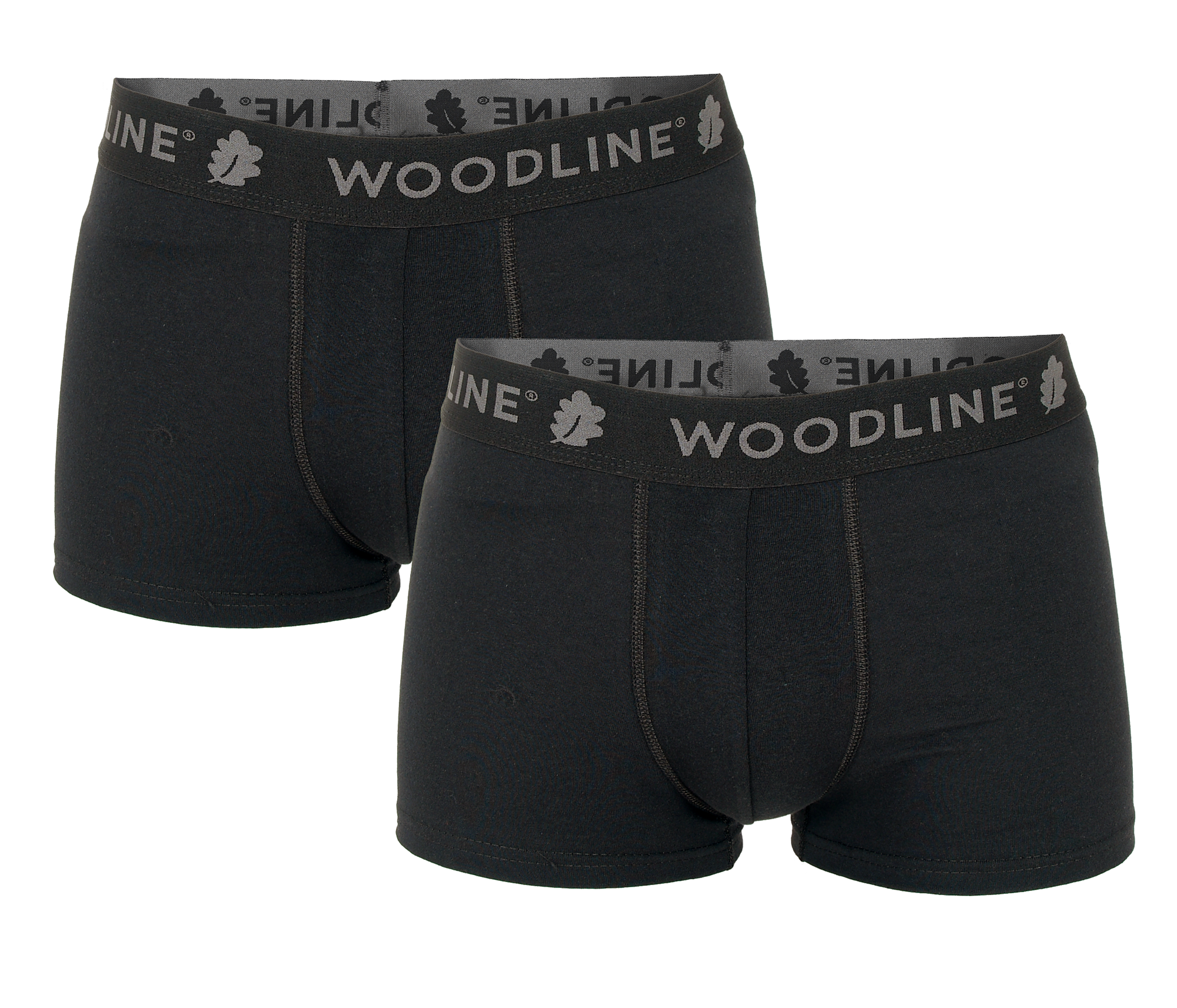 Woodline Boxer Undertøj Sort 2-pak - 3XL