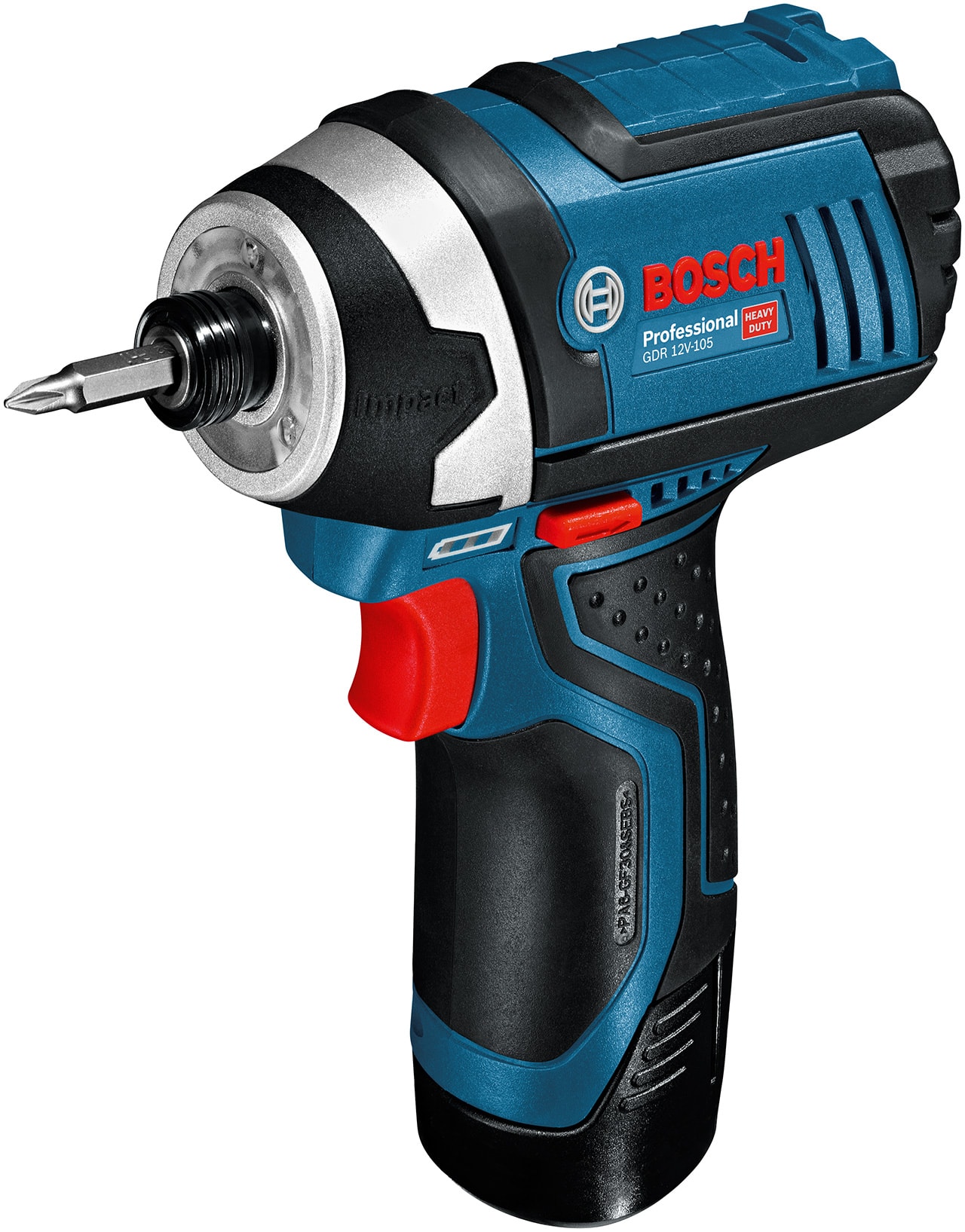 Bosch GDR 12V-105 slagskruetrækker 12V med 2 x 2,0 Ah batteri og lader