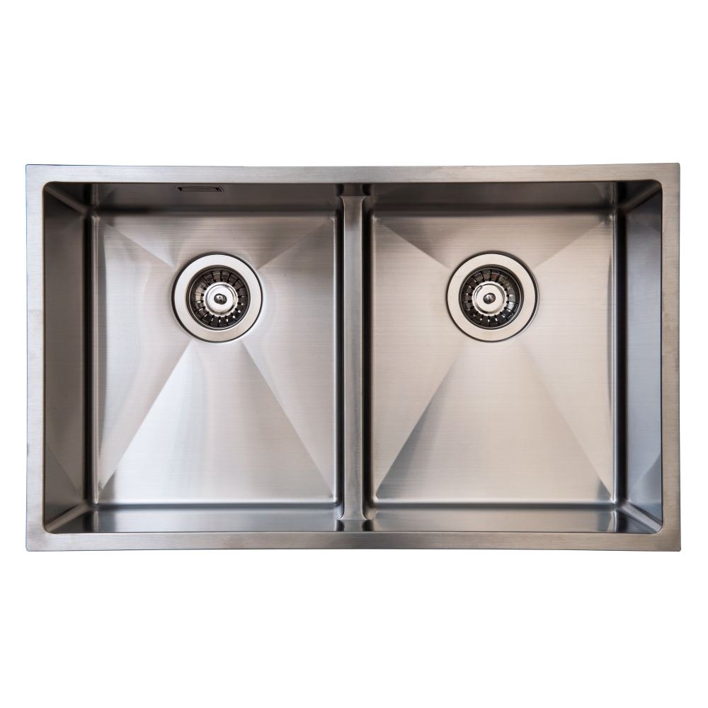 Juvel Baltic 745DF-LW dobbelt køkkenvask i stål til nedfældning 745 x 440 mm
