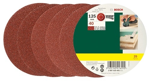 Bosch excenterslibepapir 125 mm korn 40 25 stk