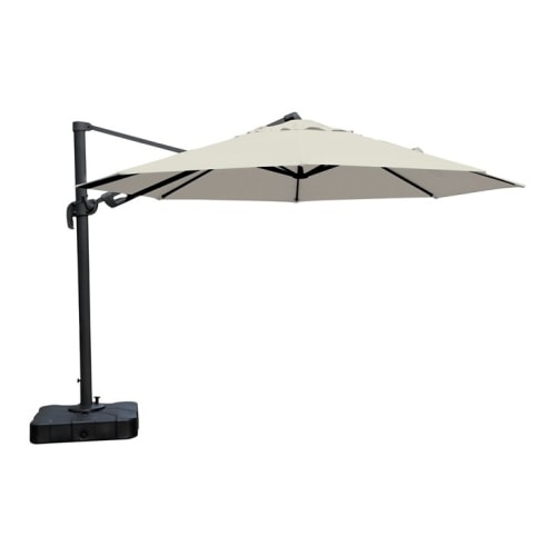 Outfit Andreas hængeparasol i offwhite med fod Ø3,5 meter